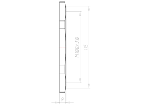Brass M100x3.0 and 115 Millimeter (mm) Wrench Size Locknut