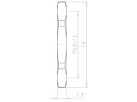 Brass Leadfree M40x1.5 and 46 Millimeter (mm) Wrench Size Locknut