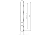 Brass M50x1.5 and 55 Millimeter (mm) Wrench Size Locknut