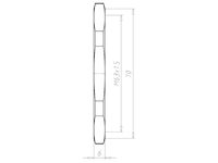 Brass M63x1.5 and 70 Millimeter (mm) Wrench Size Locknut