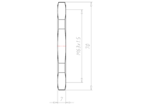 Brass Leadfree M63x1.5 and 70 Millimeter (mm) Wrench Size Locknut