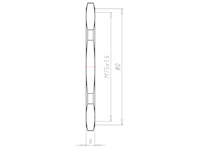 Brass M75x1.5 and 80 Millimeter (mm) Wrench Size Locknut