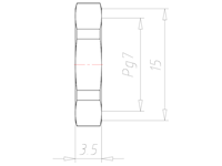 Stainless Steel Pg 7 and 17 Millimeter (mm) Wrench Size Locknut