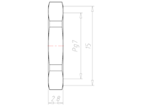 Brass Pg 7 and 15 Millimeter (mm) Wrench Size Locknut