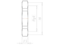 Stainless Steel Pg 9 and 19 Millimeter (mm) Wrench Size Locknut