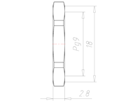 Brass Pg 9 and 18 Millimeter (mm) Wrench Size Locknut