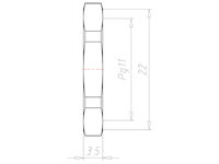 Stainless Steel Pg 11 and 22 Millimeter (mm) Wrench Size Locknut