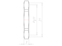 Brass Pg 11 and 21 Millimeter (mm) Wrench Size Locknut