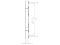 Brass G 1 1/2 Inch (in) and 51 Millimeter (mm) Wrench Size Locknut