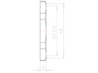 Brass G 1 1/4 Inch (in) and 46 Millimeter (mm) Wrench Size Locknut