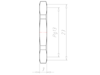 Brass Pg 13 and 23 Millimeter (mm) Wrench Size Locknut
