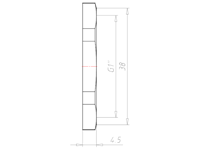 Brass G 1 Inch (in) and 38 Millimeter (mm) Wrench Size Locknut