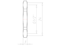 Brass G 1/2 Inch (in) and 24 Millimeter (mm) Wrench Size Locknut