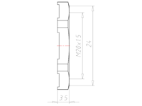 Brass Leadfree M20x1.5 and 24 Millimeter (mm) Wrench Size EMC Locknut