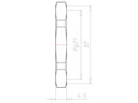 Stainless Steel Pg 21 and 32 Millimeter (mm) Wrench Size Locknut