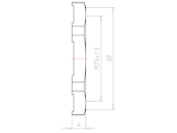 Brass Leadfree M25x1.5 and 30 Millimeter (mm) Wrench Size EMC Locknut