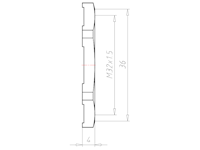 Brass Leadfree M32x1.5 and 36 Millimeter (mm) Wrench Size EMC Locknut