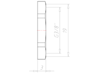 Brass G 3/8 Inch (in) and 19 Millimeter (mm) Wrench Size Locknut