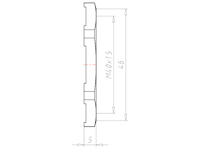 Brass Leadfree M40x1.5 and 46 Millimeter (mm) Wrench Size EMC Locknut