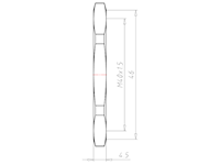 Stainless Steel A2 M40x1.5 and 46 Millimeter (mm) Wrench Size Locknut