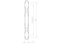 Stainless Steel A4 M40x1.5 and 46 Millimeter (mm) Wrench Size Locknut