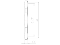 Brass G 2 Inch (in) and 65 Millimeter (mm) Wrench Size Locknut