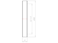 Brass G 2 1/2" and 90 Millimeter (mm) Wrench Size Locknut
