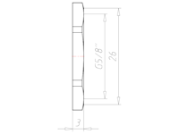 Brass G 5/8 Inch (in) and 26 Millimeter (mm) Wrench Size Locknut