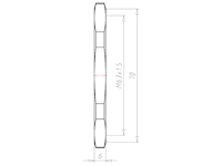 Stainless Steel A2 M63x1.5 and 70 Millimeter (mm) Wrench Size Locknut