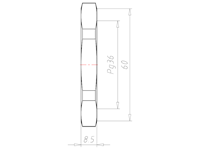 Polyamide (PA) Pg 36 and 60 Millimeter (mm) Wrench Size Black RAL 9005 Locknut