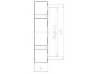 Polyamide (PA) M40x1.5 and 50 Millimeter (mm) Wrench Size Black RAL 9005 Locknut