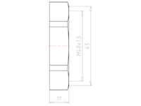 Polyamide (PA) M40x1.5 and 50 Millimeter (mm) Wrench Size Lightgrey RAL 7035 Locknut