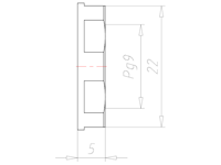 Polyamide (PA) Pg 9 and 21 Millimeter (mm) Wrench Size Black RAL 9005 Locknut