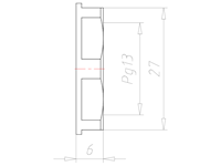 Polyamide (PA) Pg 13 and 27 Millimeter (mm) Wrench Size Black RAL 9005 Flange Locknut