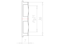 Polyamide (PA) Pg 21 and 36 Millimeter (mm) Wrench Size Black RAL 9005 Flange Locknut