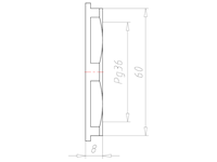 Polyamide (PA) Pg 36 and 59 Millimeter (mm) Wrench Size Black RAL 9005 Locknut