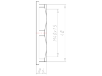Polyamide (PA) M40x1.5 and 48 Millimeter (mm) Wrench Size Black RAL 9005 Locknut