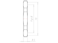 Polyamide (PA) Pg 48 and 70 Millimeter (mm) Wrench Size Lightgrey RAL 7035 Locknut