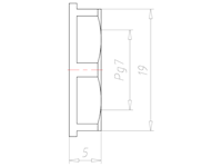 Polyamide (PA) Pg 7 and 19 Millimeter (mm) Wrench Size Lightgrey RAL 7035 Flange Locknut