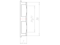 Polyamide (PA) Pg 21 and 36 Millimeter (mm) Wrench Size Lightgrey RAL 7035 Flange Locknut