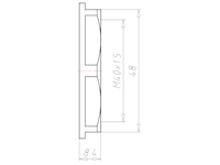 Polyamide (PA) M40x1.5 and 48 Millimeter (mm) Wrench Size Lightgrey RAL 7035 Locknut