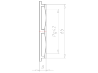 Polyamide (PA) Pg 42 and 65 Millimeter (mm) Wrench Size Lightgrey RAL 7035 Flange Locknut