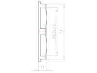 Polyamide (PA) M63x1.5 and 73 Millimeter (mm) Wrench Size Lightgrey RAL 7035 Locknut