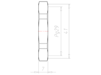 Brass Pg 29 and 41 Millimeter (mm) Wrench Size Thick-walled Version Locknut