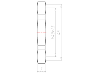 Brass M40x1.5 and 46 Millimeter (mm) Wrench Size Thick-walled Version Locknut