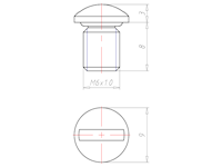 Brass 10 Millimeter (mm) Thread M6x1.0 with o-ring NBR Sealing Screw