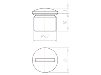 Brass 10 Millimeter (mm) Thread PG 7 with o-ring NBR Sealing Screw