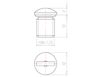 Brass 10 Millimeter (mm) Thread M8x1.25 with o-ring NBR Sealing Screw