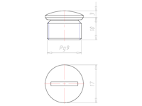 Brass 10 Millimeter (mm) Thread PG 9 with o-ring NBR Sealing Screw