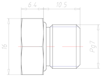 Brass PG 7 Ex d IIC with o-ring Sealing Screw